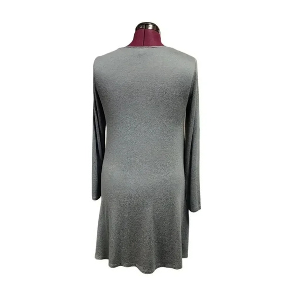 Loft Outlet Lounge Gray Dress Medium Long Sleeves Pockets Round Neck - Picture 3 of 10
